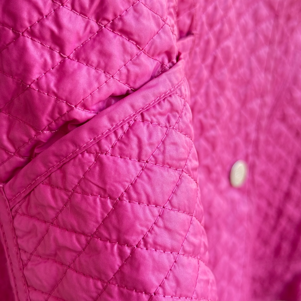 Legendary Italian Brand Belfe & Belfe Bright Pink Quilted Women's Jacket